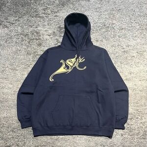 NWT Vintage Split‎ Skateboards Hoodie Sweatshirt Mens Medium Blue Oversized Y2K